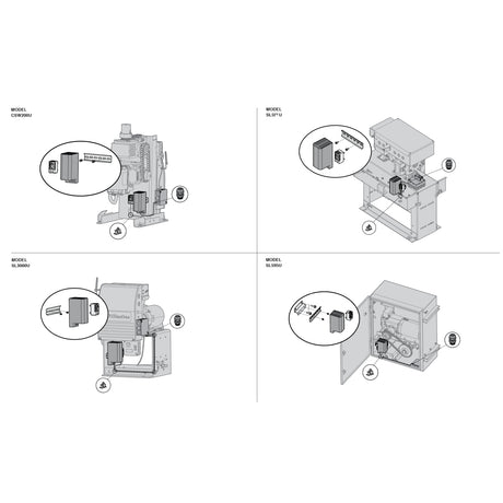 Liftmaster HTRNB Heater Kit installation illustration