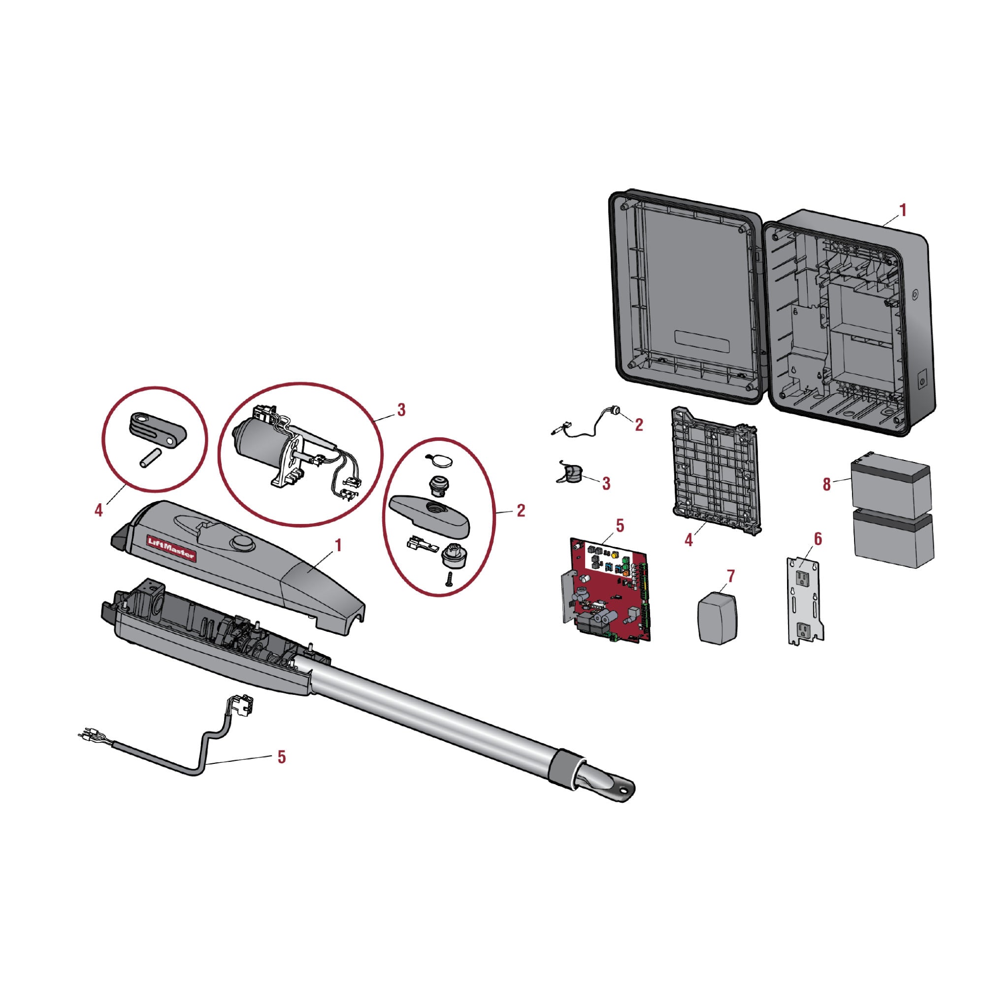 LiftMaster LA400PKGUL Repair Parts Diagram | theelitegateoffers.com