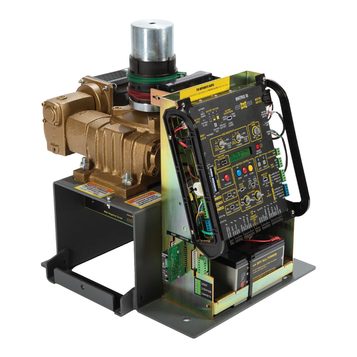 Maximum Controls Megatron 1400 PRO Swing Gate Operator, shown without a cover
