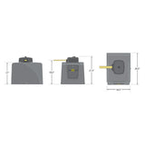 Maximum Controls Megatron 2200 PRO Swing Gate Operator, dimensions
