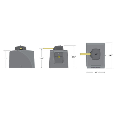 Maximum Controls Megatron 2200 PRO Swing Gate Operator, dimensions