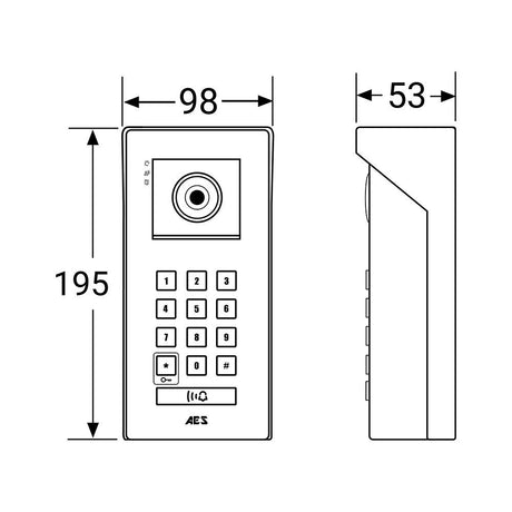 OPYN Video Intercom dimensions