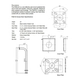 Platinum Access PGN-42 Gooseneck Pedestal Post, Dimensions