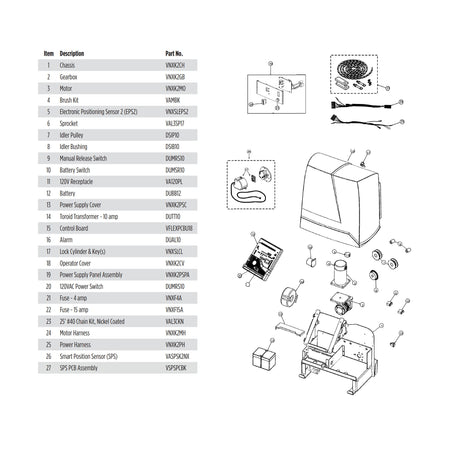 Viking Access VA-K2SPS Parts Diagram | theelitegateoffers.com