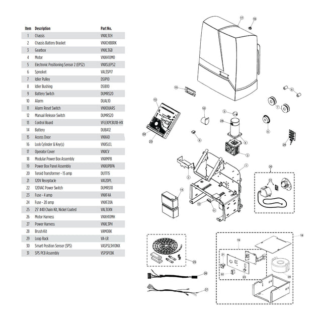 Viking Access VA-H10SPS Parts Diagram | theelitegateoffers.com
