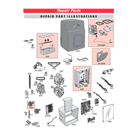elite sl3000 parts list