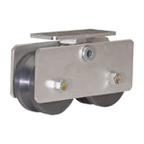Doorking 1201-012 Tandem Uhmw V-Wheel Assembly (side view)