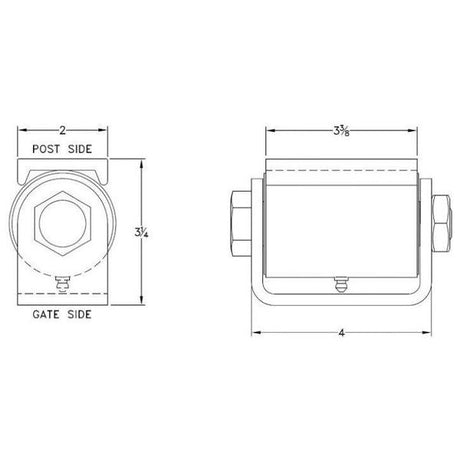 Liftmaster 2000U hinge dimensions