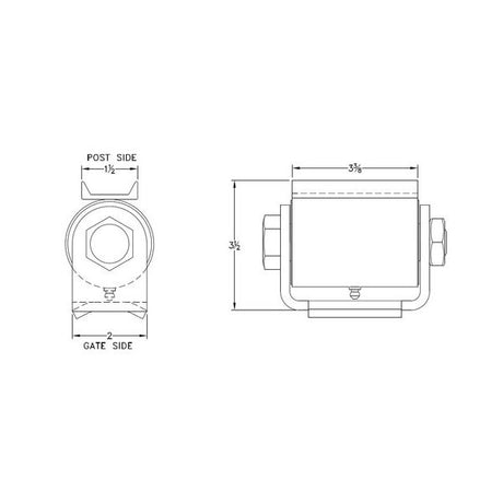 Liftmaster 2010Z hinge dimensions