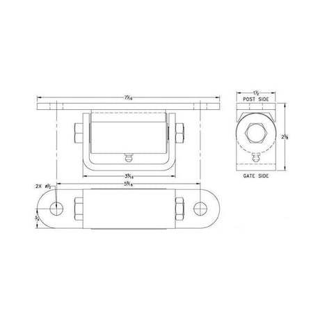 Liftmaster 2125P Gate Hinge Dimensions