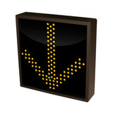 Signal-Tech Down Arrow Traffic Lane LED Sign, showing amber