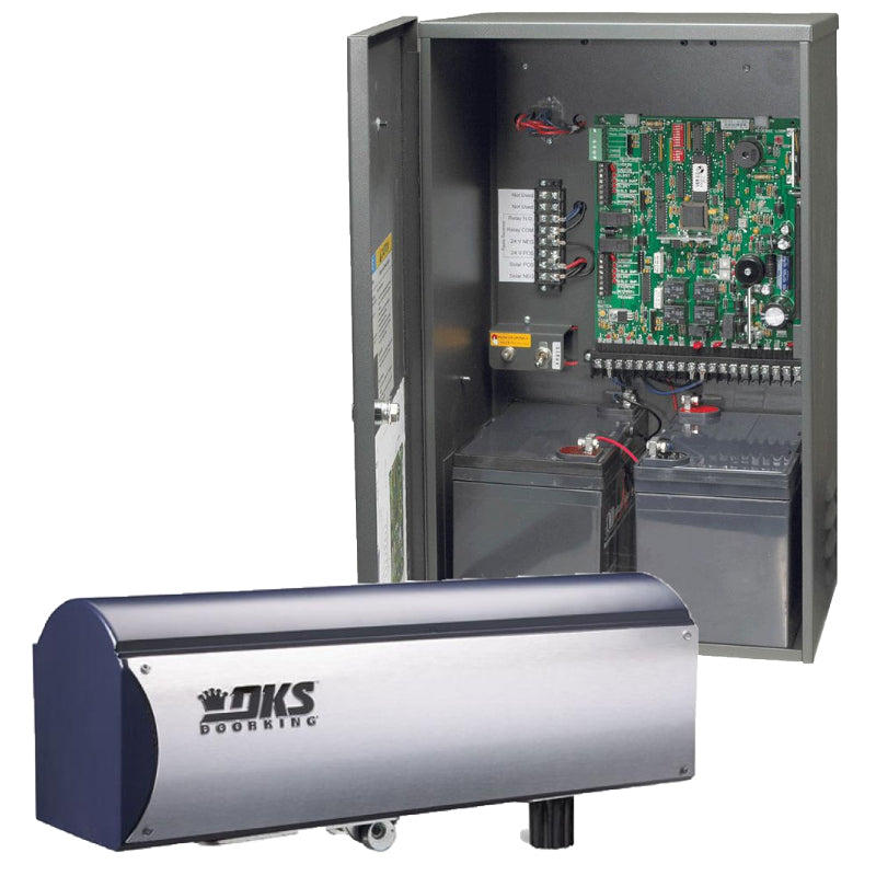 Doorking 6004 Single Swing Gate Opener Kit 24 Volt Ready for Solar