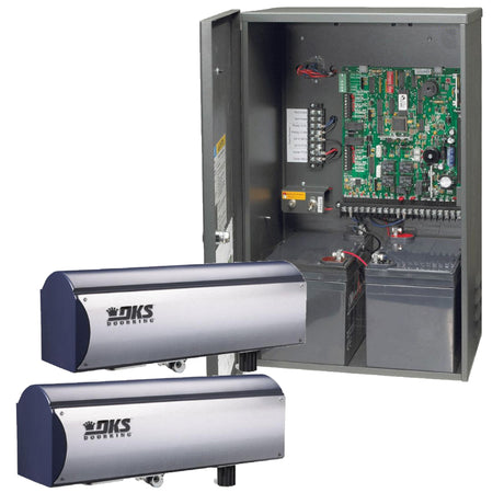 DoorKing 6004 Compact Dual Swing Gate Operator Kit - Solar Ready | theelitegateoffers.com