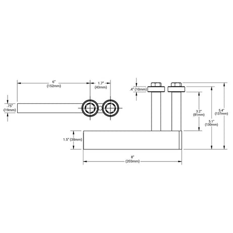 D&D CI2350 Gate Guide Extended Dimensions