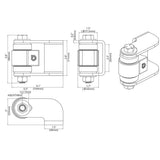D&D CI3050 Shut-It Gate Hinge, dimensions