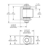 D&D CI3500 Gate Hinge Dimensions
