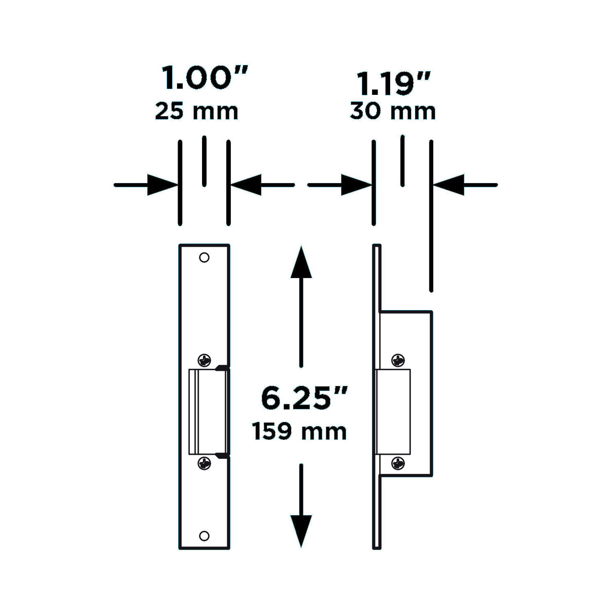 Doorking DKES-C1-1FX Fail-Secure Electric Strike