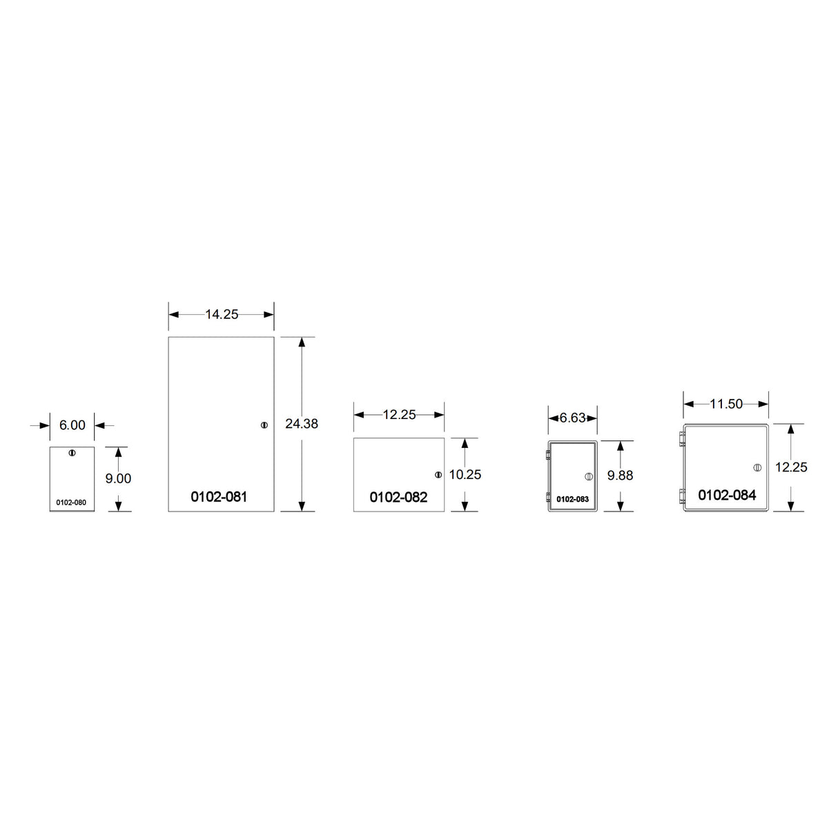 Caja metálica de uso general DoorKing 0102-080 pequeña