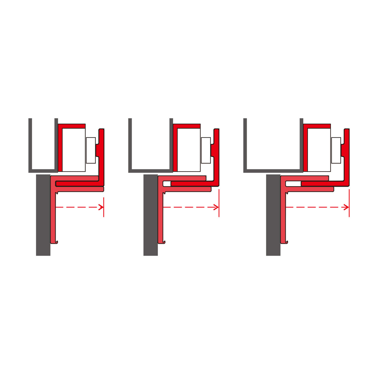 Enforcer E-941S-1K2/ZQ "Z" Bracket for 1200lb Maglock, mounting illustration