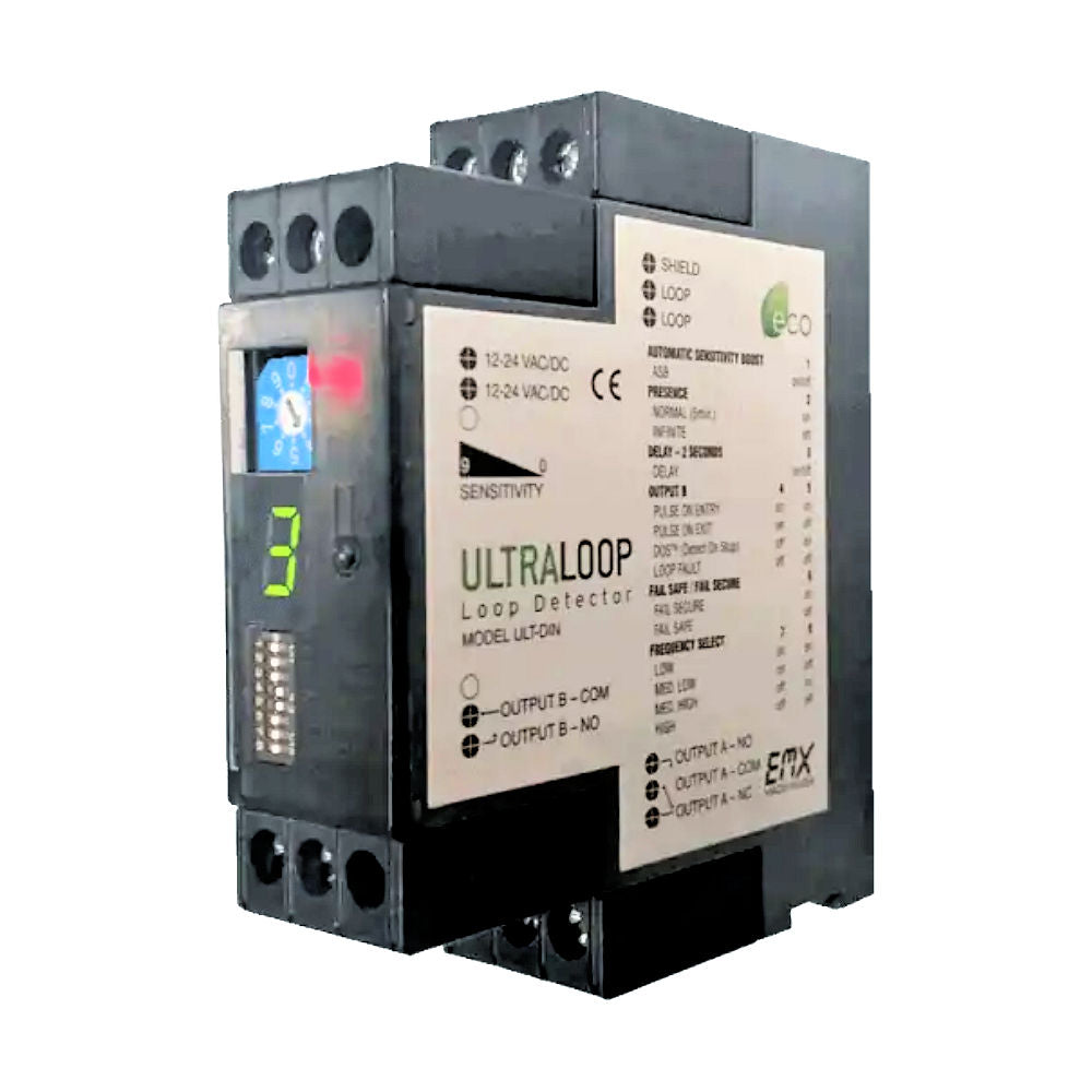 EMX ULTRA-DIN Rail Vehicle Loop Detector with Detect-on-Stop | theelitegateoffers.com