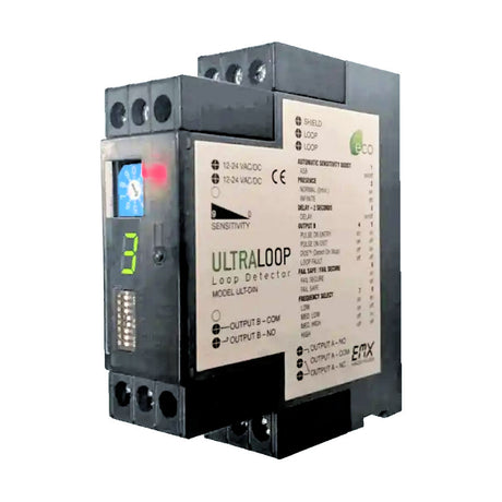 EMX ULTRA-DIN Rail Vehicle Loop Detector with Detect-on-Stop | theelitegateoffers.com
