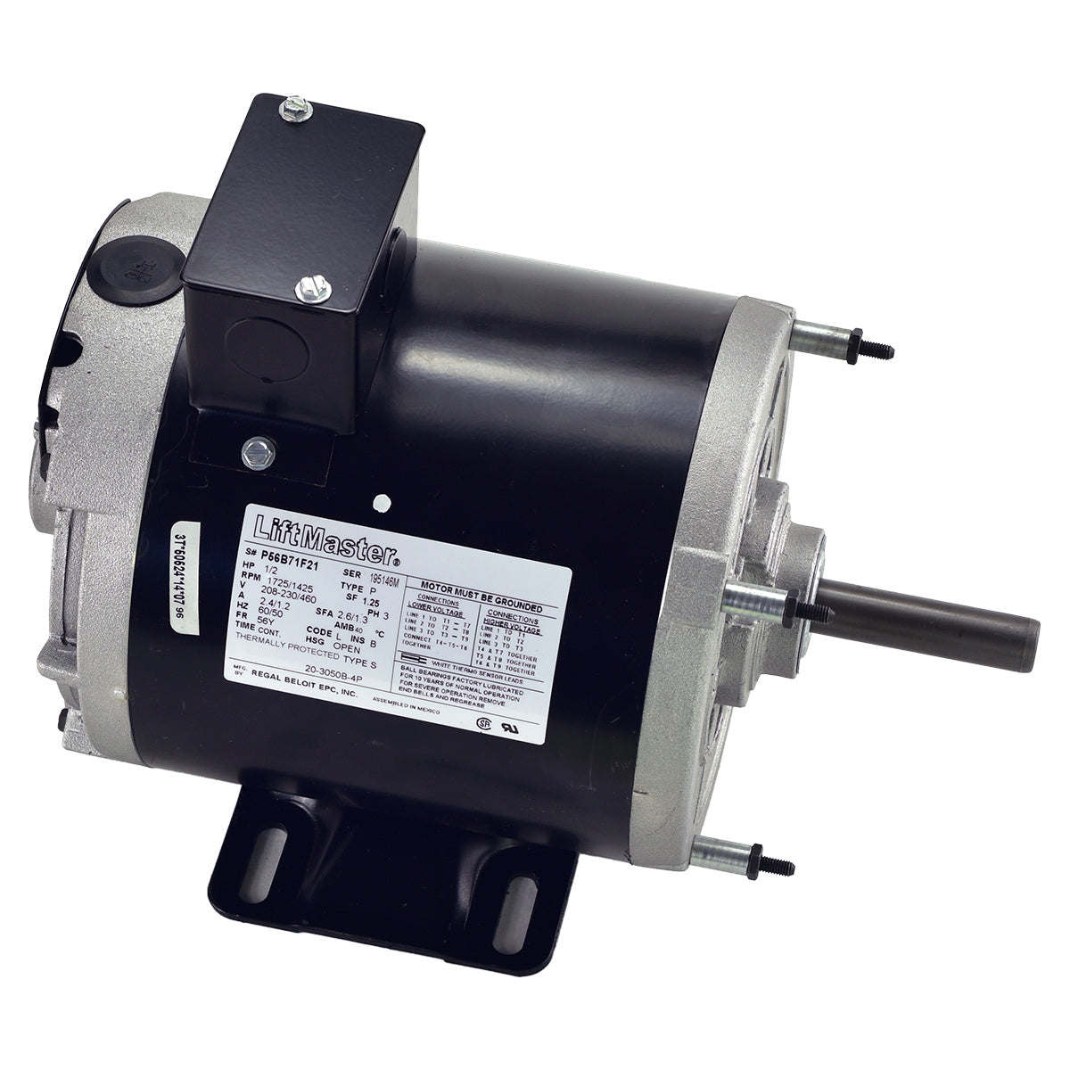 Liftmaster K20-3050B-4P-H24 Replacement Motor (1/2 HP) | theelitegateoffers.com