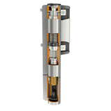Locinox MAMMOTH180-ZILV Hydraulic Gate Closer / Hinge, showing through casing