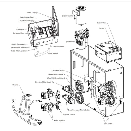 HySecurity MX5169 Top Drive Arm Motor Mount. parts diagram