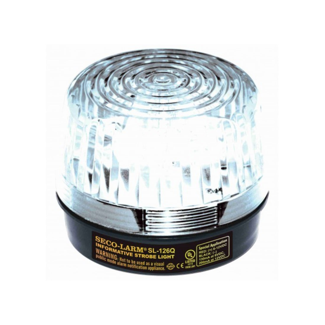 Seco Larm SL-126-A24Q/W White Strobe Light for Gates