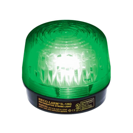 Seco Larm SL-126-A24Q/G Green Strobe Light for Gates
