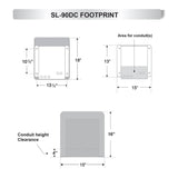 All-O-Matic SL-90 DC Slider With Foot Pedal dimensions