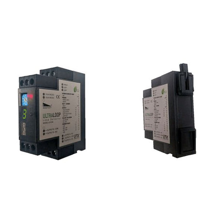 Emx ULTRA-DIN Loop Detector showing front and rear or unit