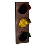Signal Tech Vertical LED Traffic Light for Lanes Control, showing amber light