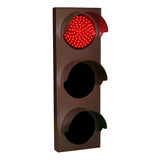 Signal Tech Vertical LED Traffic Light for Lanes Control, showing red light
